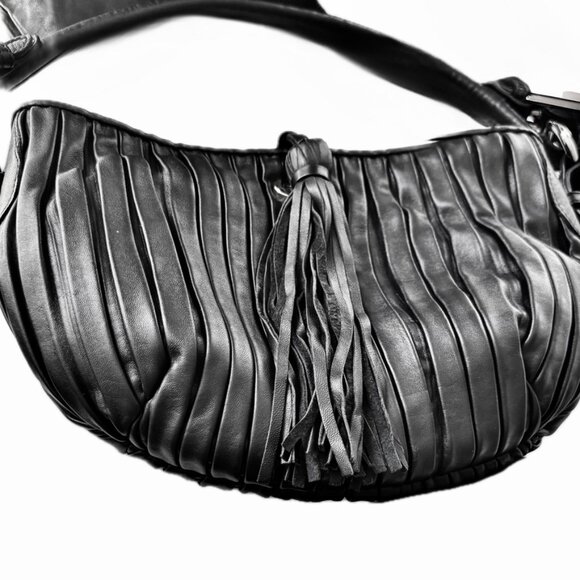 Paolo Masi Italian Designer Leather Hobo Shoulder Bag Adjustable Strap Vintage - Picture 8 of 9